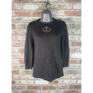 Juicy‎ Couture Size S Gray Cashmere Blend Sweater Women Stylish Modern